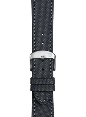 Louis Anthracite Leather Strap
