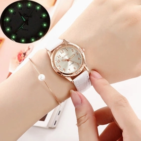 Luminous waterproof pointer quartz watch