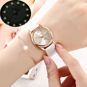 Luminous waterproof pointer quartz watch
