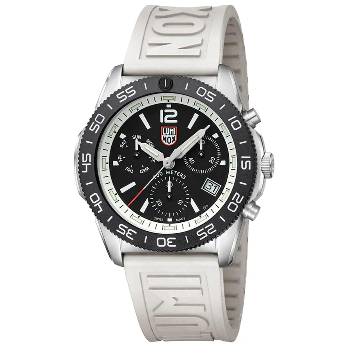 Luminox Men's Chronograph Watch - Pacific Diver Black Dial Rubber Strap | 3141