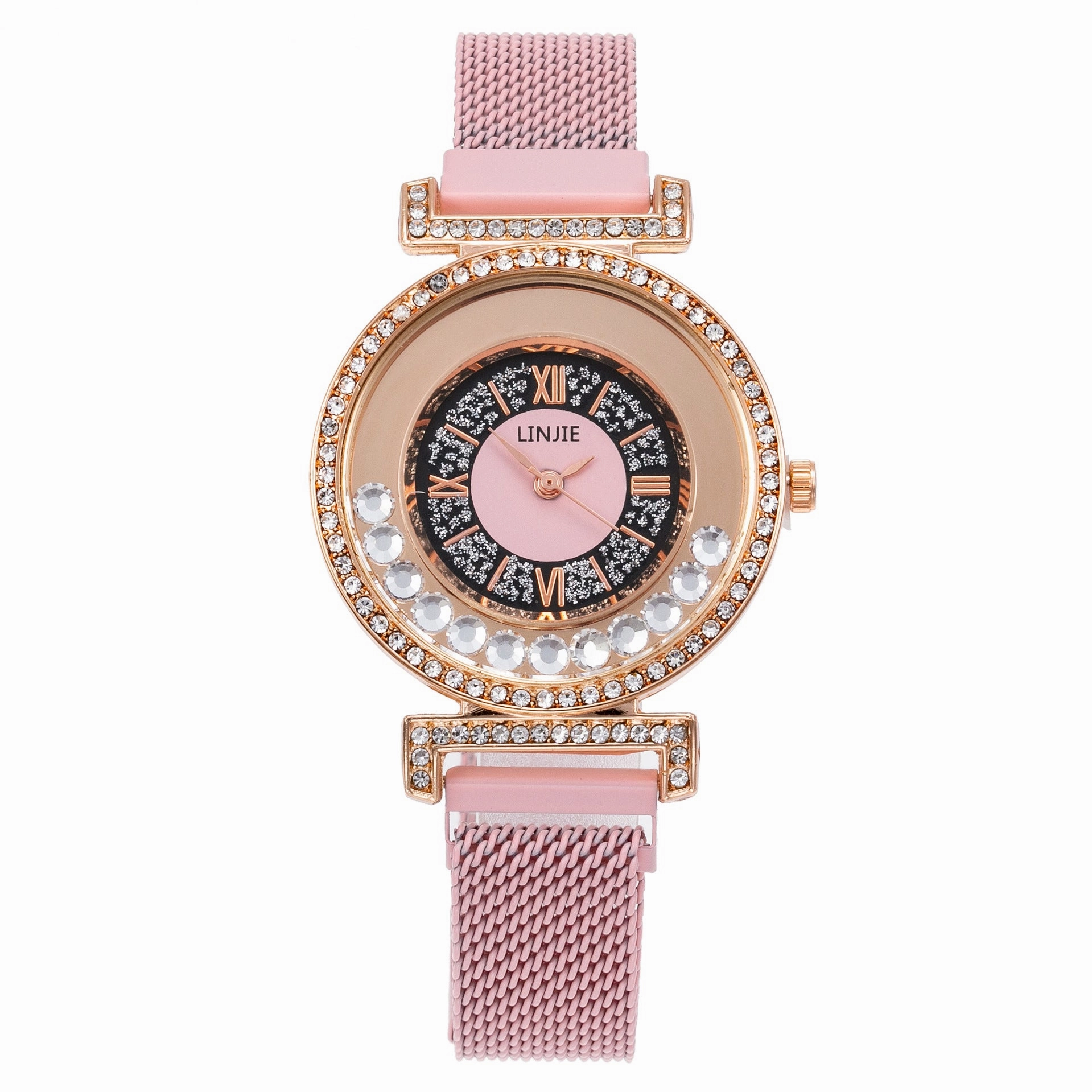 Luxury Diamond-Embedded Womens Watch Minimalist Elegant