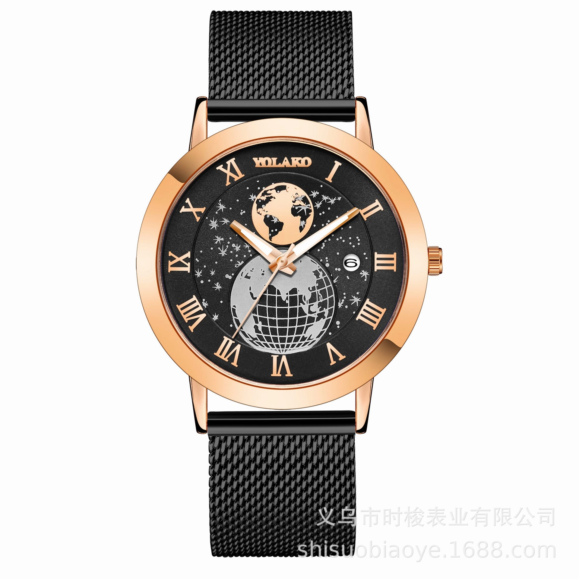 Men's mesh with calendar watch wholesale