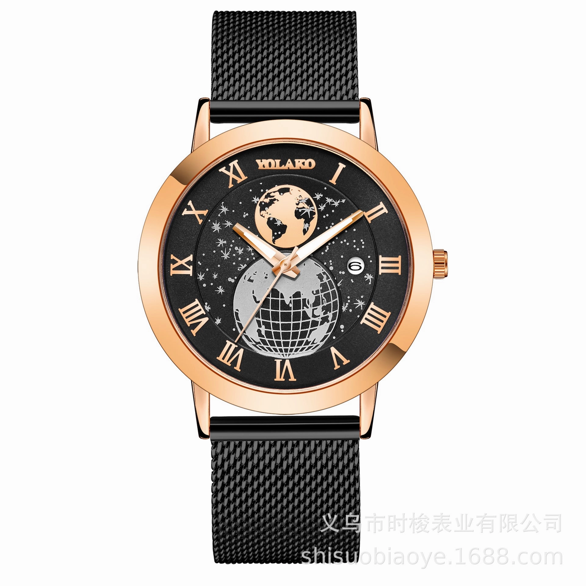 Men's mesh with calendar watch wholesale