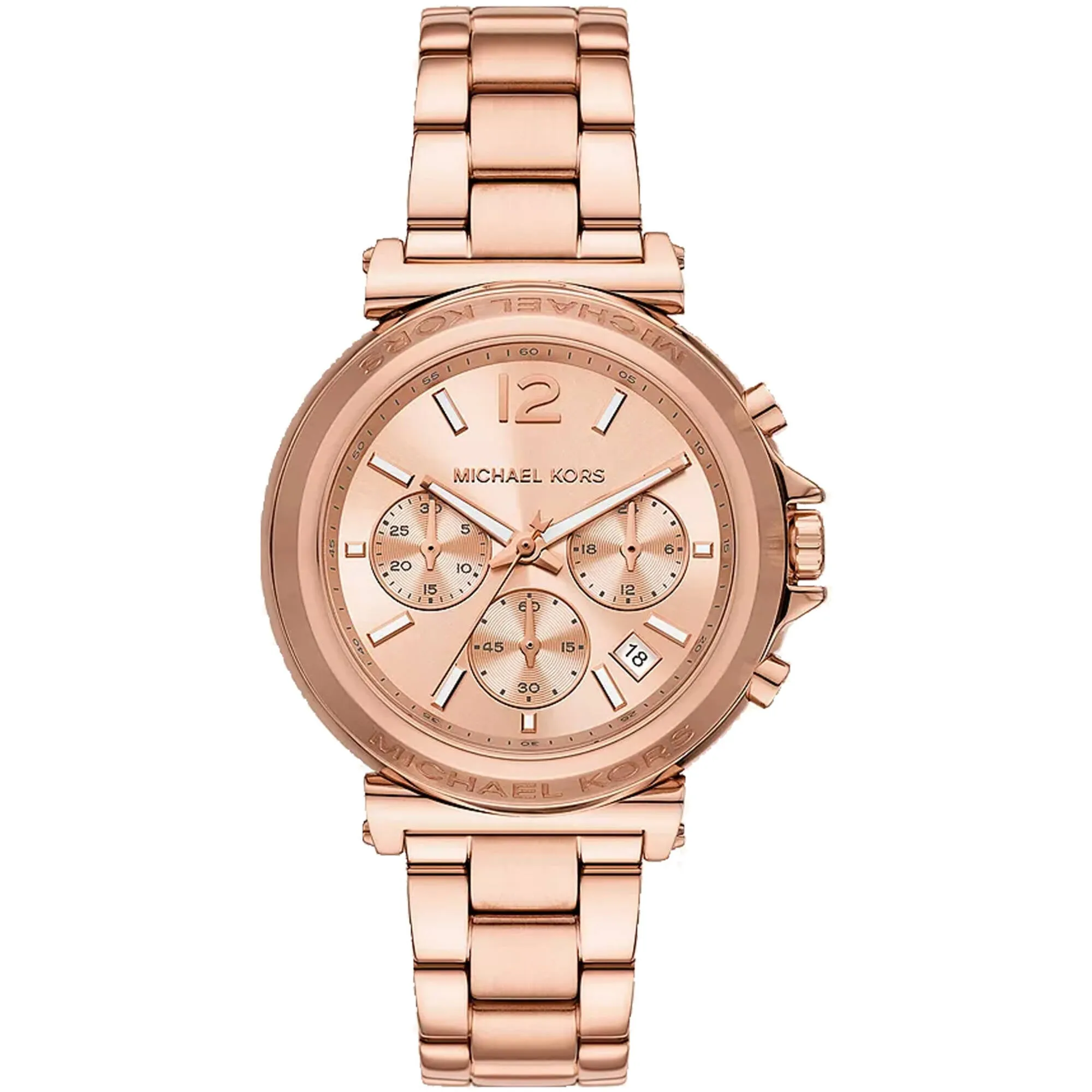 Michael Kors Women's Watch - Maren Rose Gold Dial Plated Steel Bracelet | MK7494