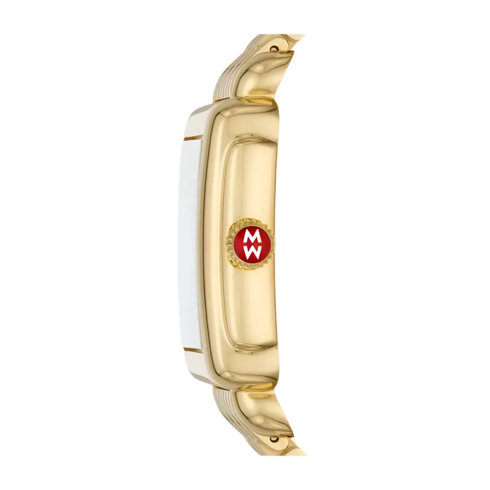 Michele Deco Madison Mid 18k Gold Diamond Watch