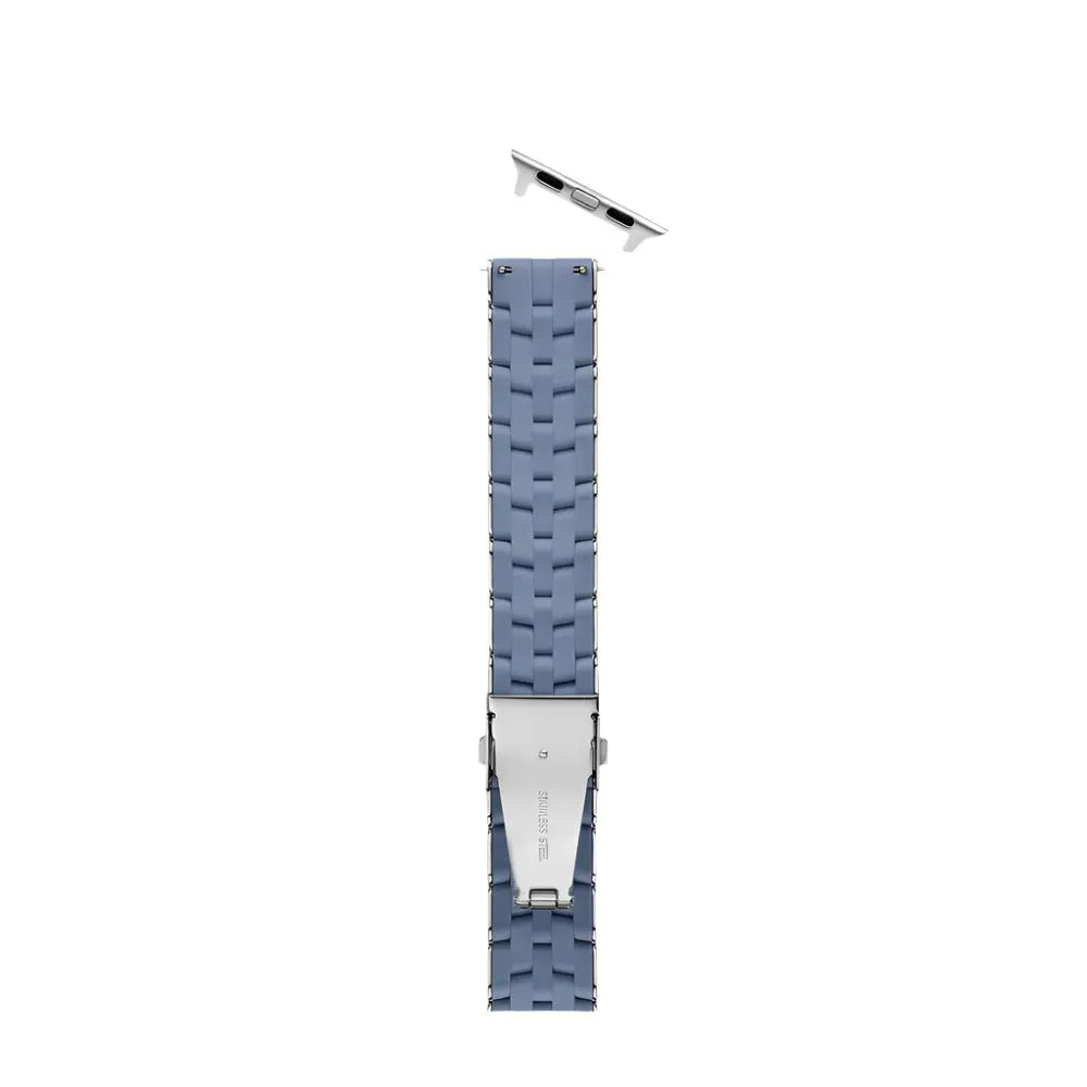 Michele Dusk Blue Silicone Bracelet Band for Apple Watch