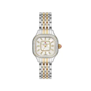 Michele Meggie Two-Tone Diamond Stainless Steel Watch
