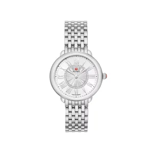 Michele Serein Mid Stainless Diamond Dial Watch