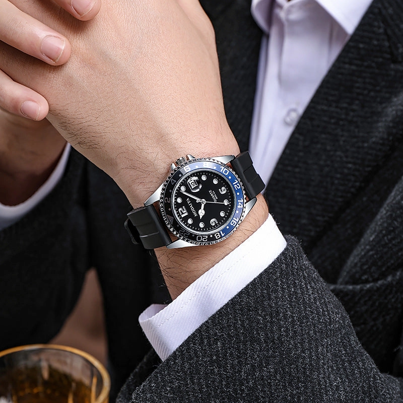 MODAIYA New Silicone Men's Luminous Date Watch