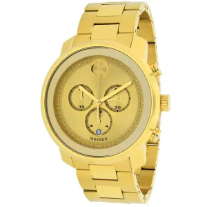 Movado Men's Watch - Bold Quartz Gold Dial Plated Stainless Steel Bracelet | 3600278
