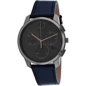 Movado Men's Watch - Bold Quartz Silver Tone Case Grey Dial Blue Strap | 3600720