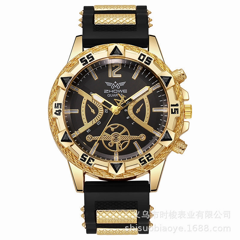New Luxury Faux Three-Eye Men's Quartz Watch