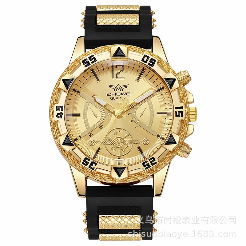 New Luxury Faux Three-Eye Men's Quartz Watch