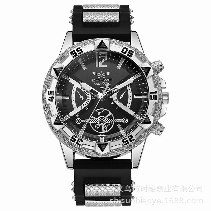 New Luxury Faux Three-Eye Men's Quartz Watch