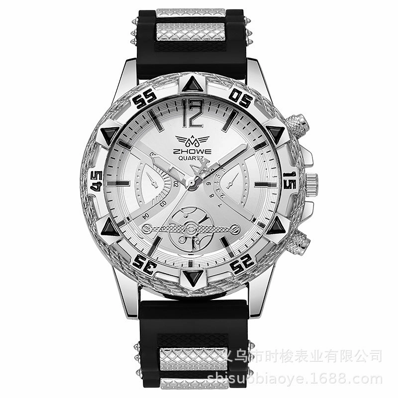New Luxury Faux Three-Eye Men's Quartz Watch