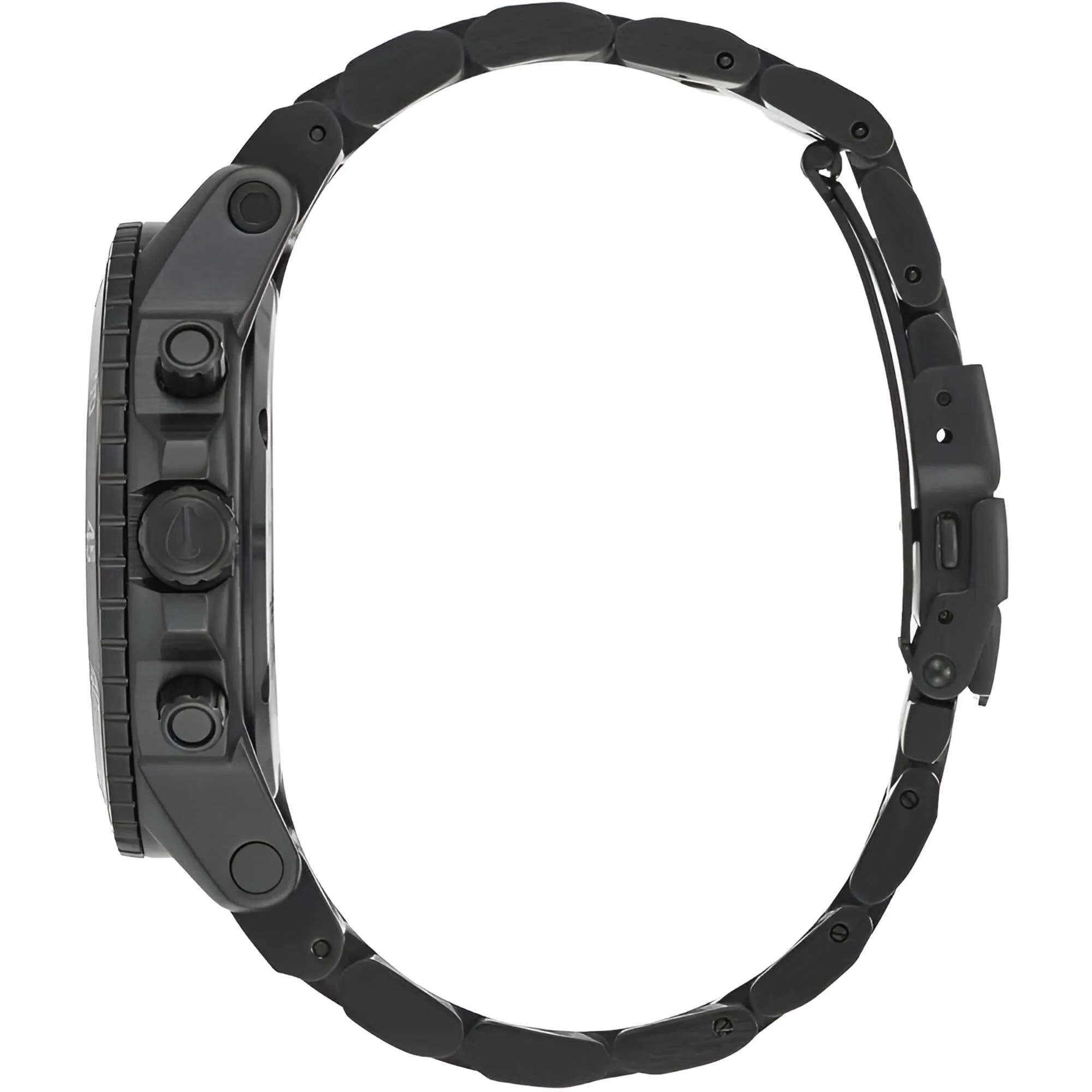 Nixon Men's Watch - Ranger Quartz Chronograph Black Dial Steel Bracelet | A549-602