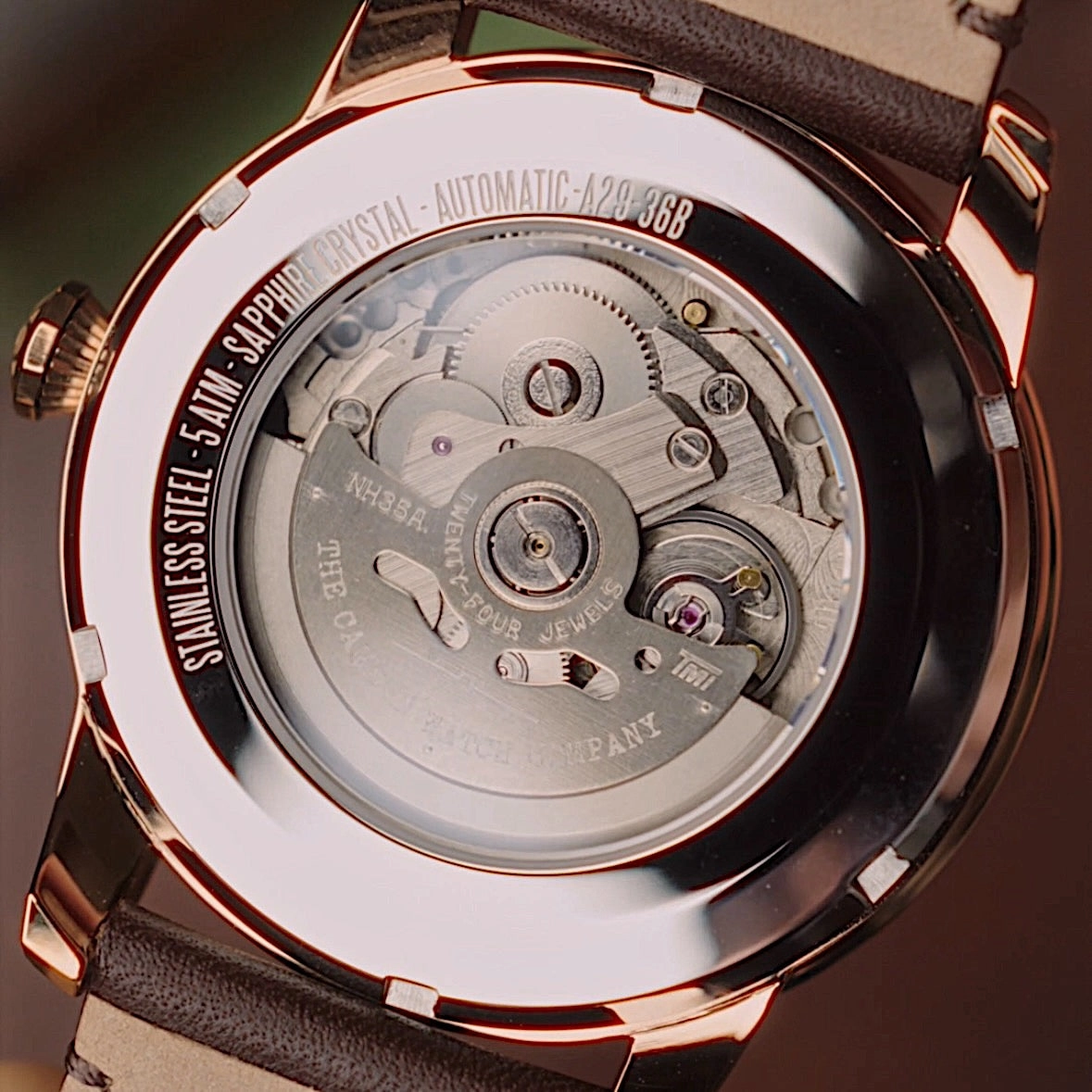 No.29 Automatic Rose Gold, Green and Navy