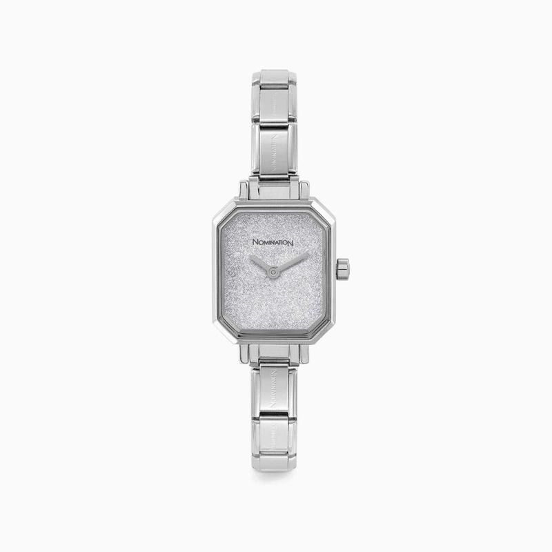 Nomination Paris Glitter Silver Rect Watch
