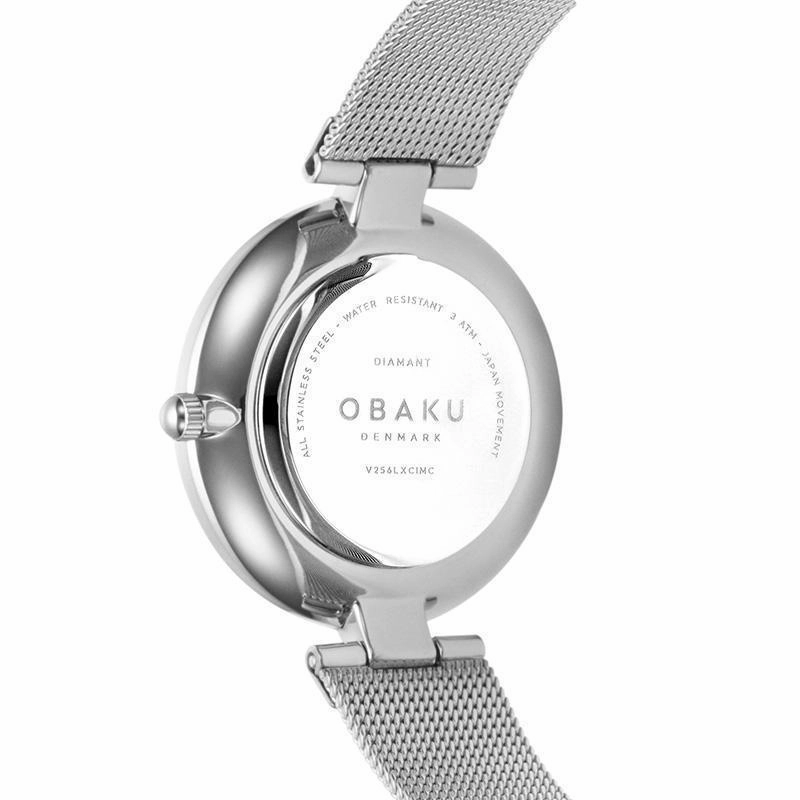 Obaku Diamant Steel White 32mm Watch - V256LXCIMC