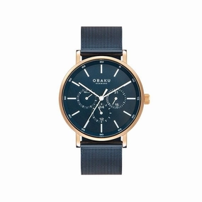 Obaku Ege-Ocean Gents Multifunction Mesh Strap V246GMVLML