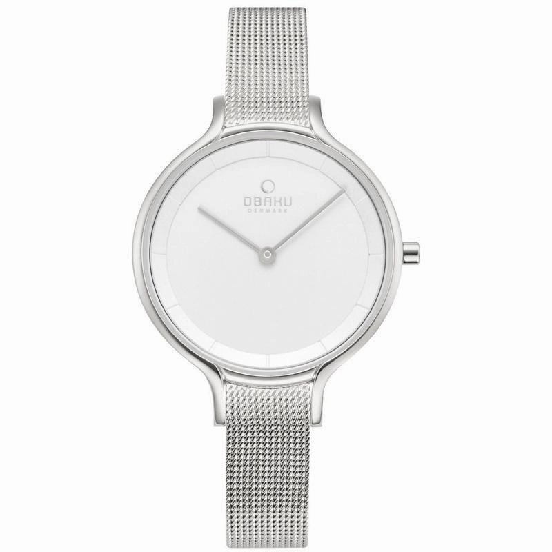 Obaku Kyst Steel White 34mm Watch - V228LXCIMC