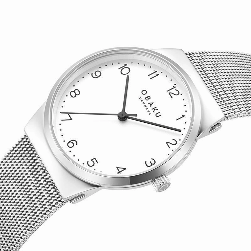 Obaku Land Steel White 32mm Watch - V255LXCIMC