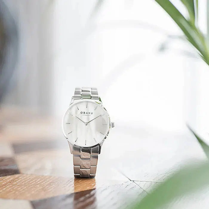 Obaku Lyng Lille Steel White 35mm Watch - V247LXCWSC