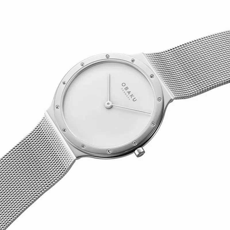 Obaku Note Lille Steel 34mm Watch - V285LECWMC