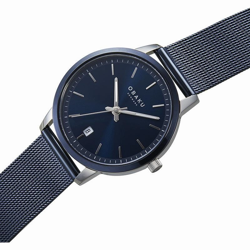 Obaku Salvie - Arctic Gents Blue Dial Mesh Strap V270GDHLML
