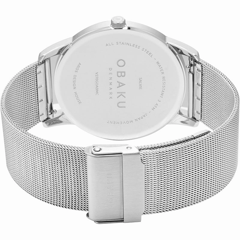 Obaku Salvie - Monochrome Gents Black Dial Mesh Strap V270GDABMC