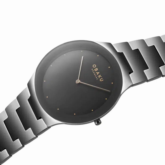 Obaku Spejl Ash Gun 42mm Watch - V290GXUUSU