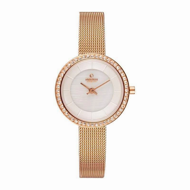 Obaku Stille Glimt Rose White 27.1mm Watch - V146LEVWMV