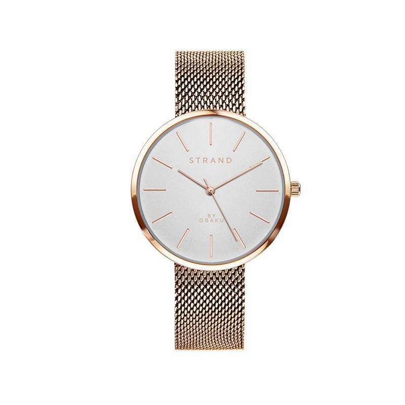 Obaku Strand Sunset Rose White 35mm Watch - S700LXVIMV