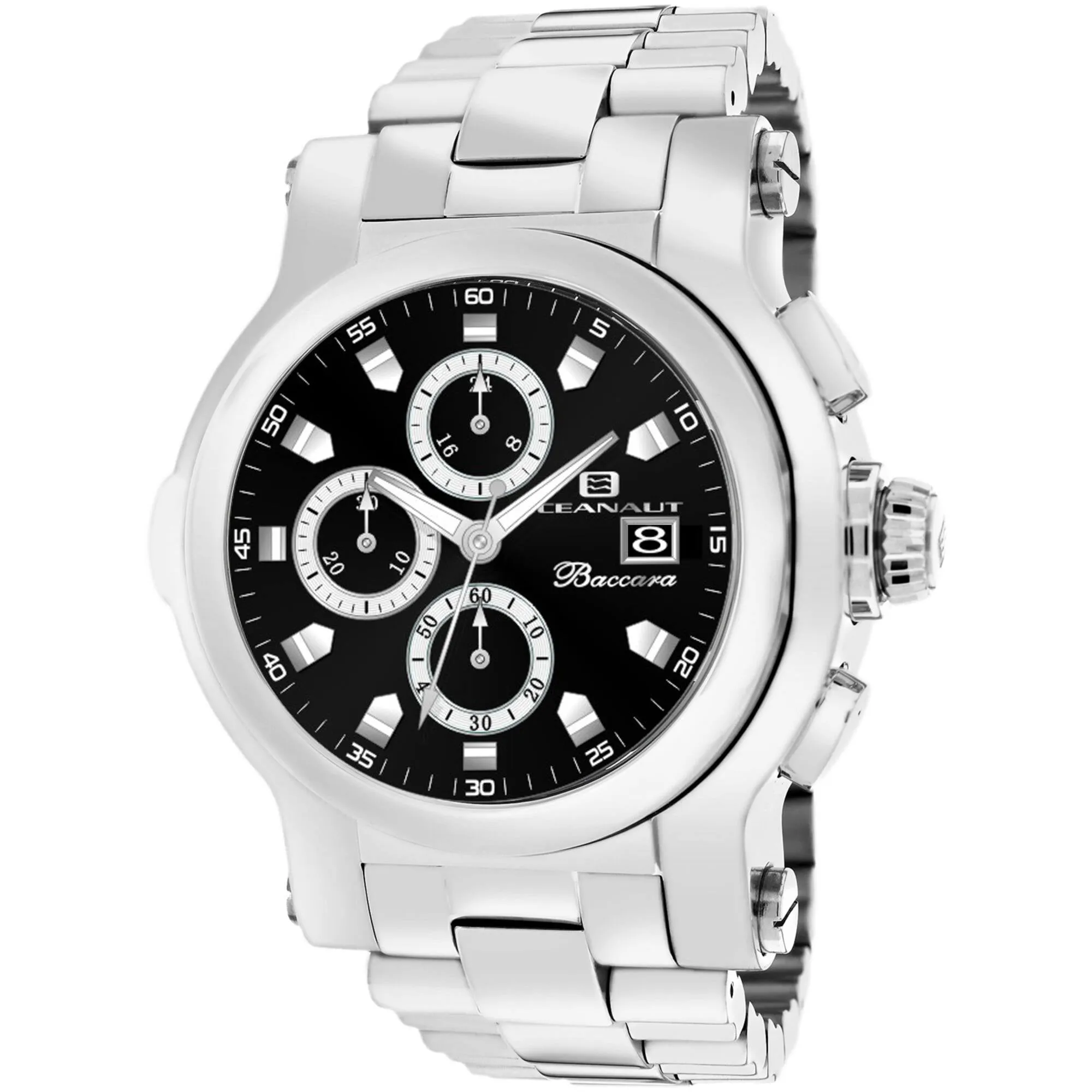 Oceanaut Men's Watch - Baccara XL Black Dial Stainless Steel Bracelet | OC0821