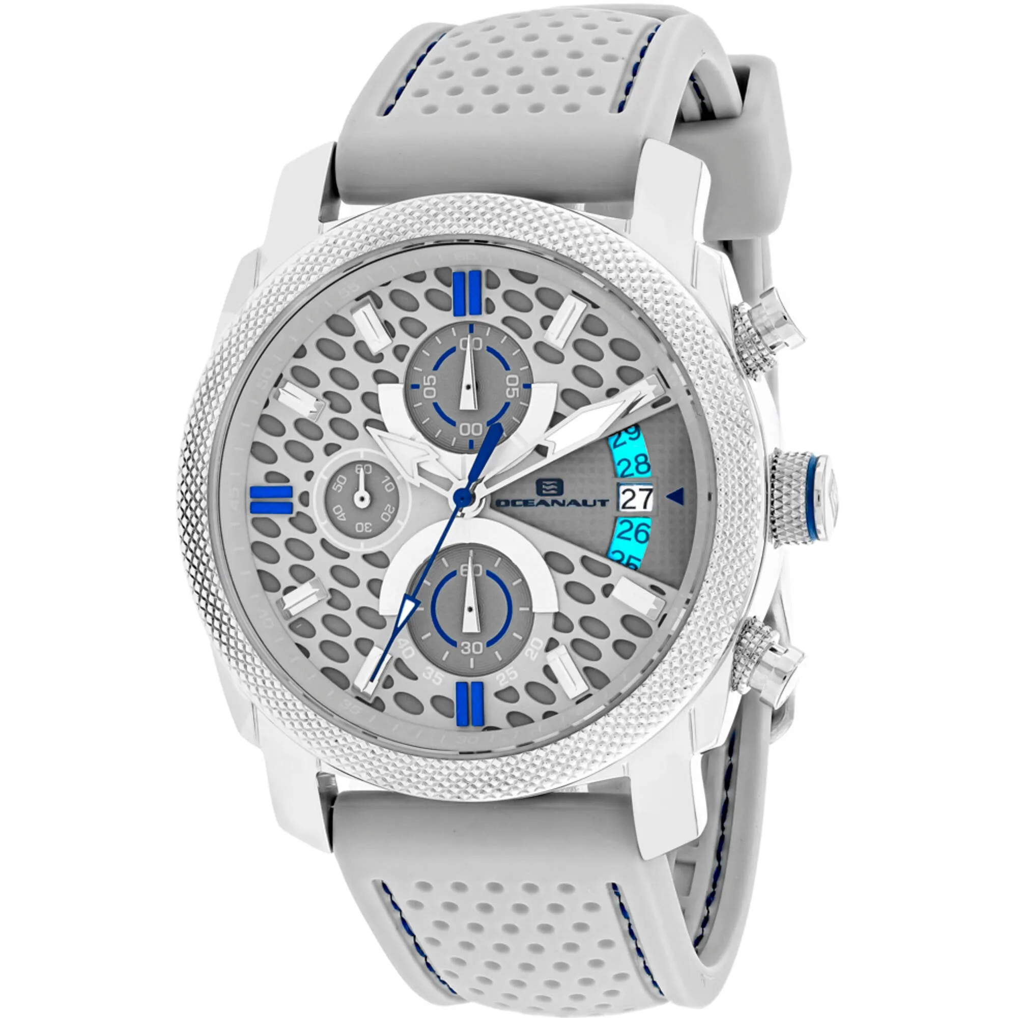 Oceanaut Men's Watch - Kryptonite Silver Tone Case Grey Dial Rubber Strap | OC2325