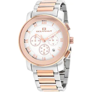 Oceanaut Men's Watch - Riviera White Dial Plated Stainless Steel Bracelet | OC0337