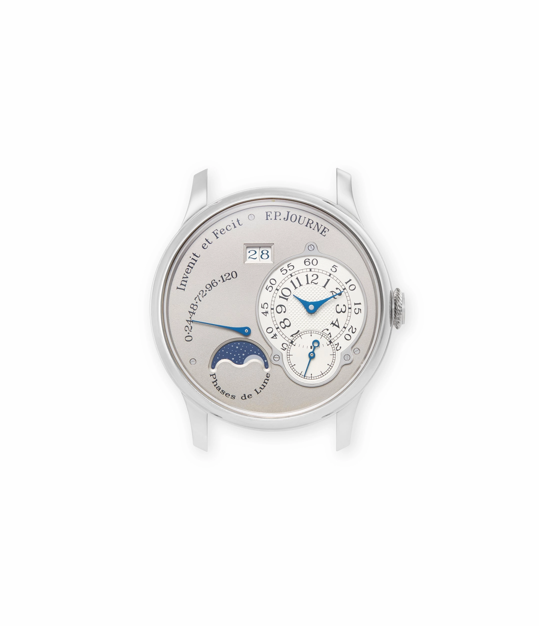 Octa Lune | 38mm | Brass Movement | Platinum
