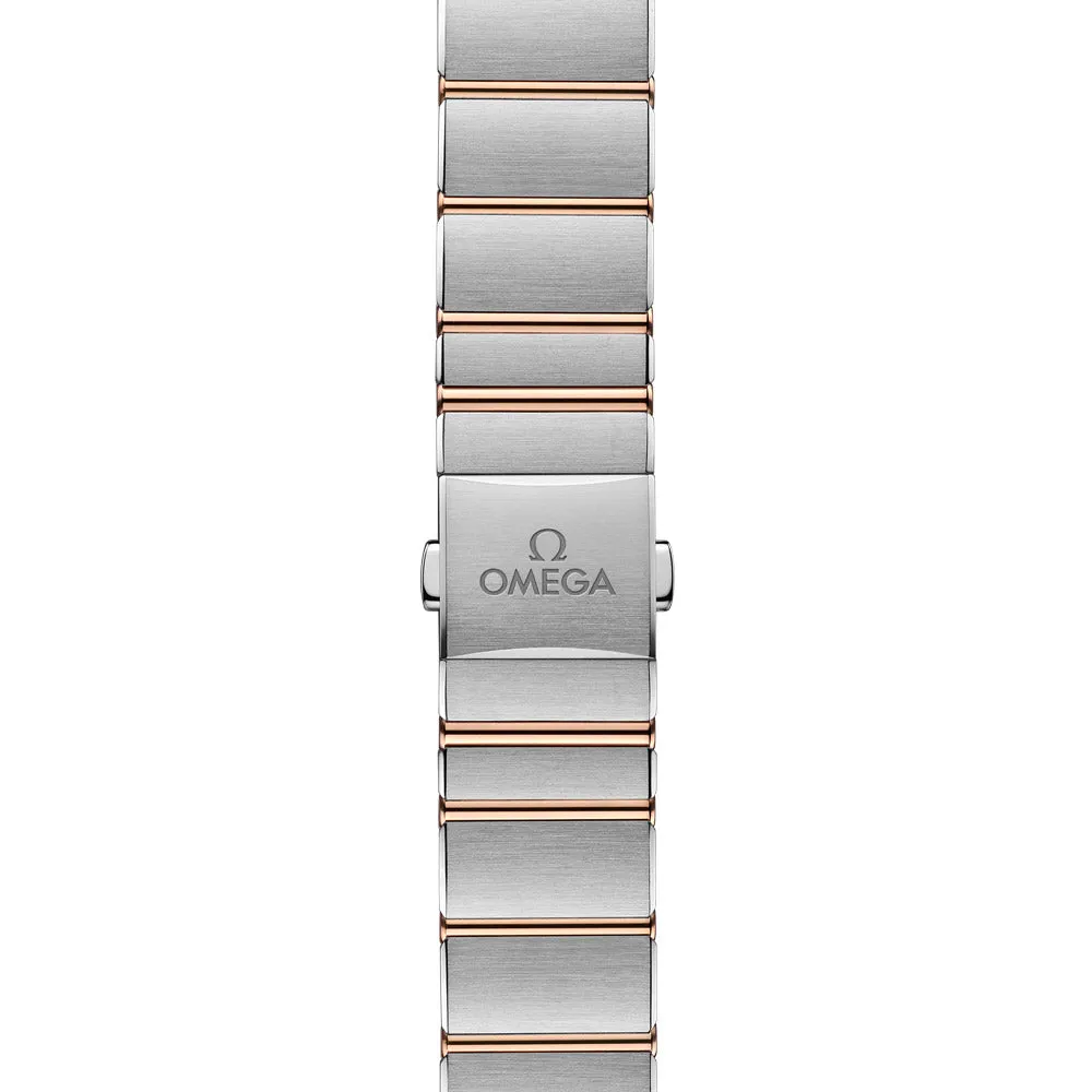 OMEGA Constellation 28mm Silver Dial 18ct Rose Gold & Steel Ladies Quartz Watch 13120286002001