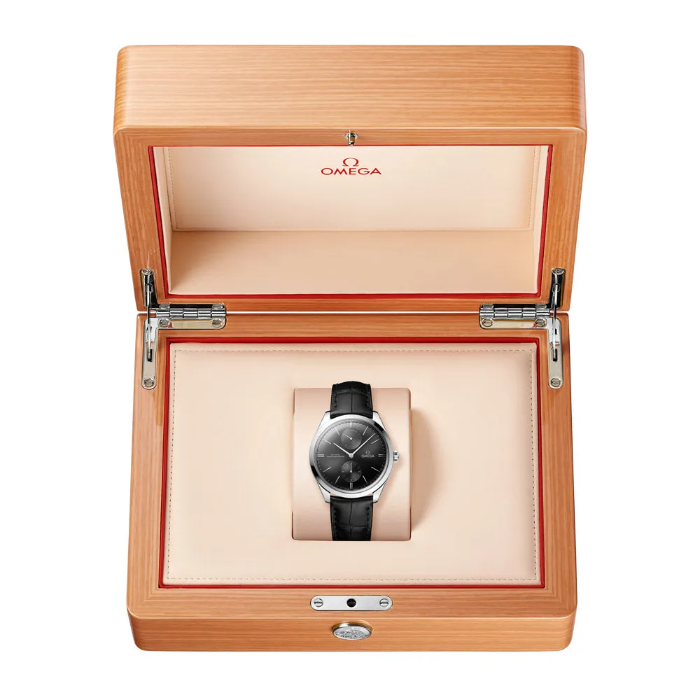 OMEGA De Ville Tresor Power Reserve 40mm Black Dial Gents Manual Wound Watch 43513402201001