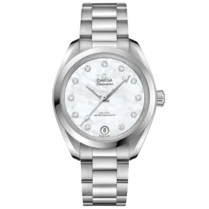 OMEGA Seamaster Aqua Terra 34mm MOP Dial Diamond Automatic Ladies Watch 22010342055001