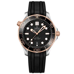 OMEGA Seamaster Diver 300M 42mm Black Dial 18ct Rose Gold & Steel Automatic Gents Watch 21022422001002