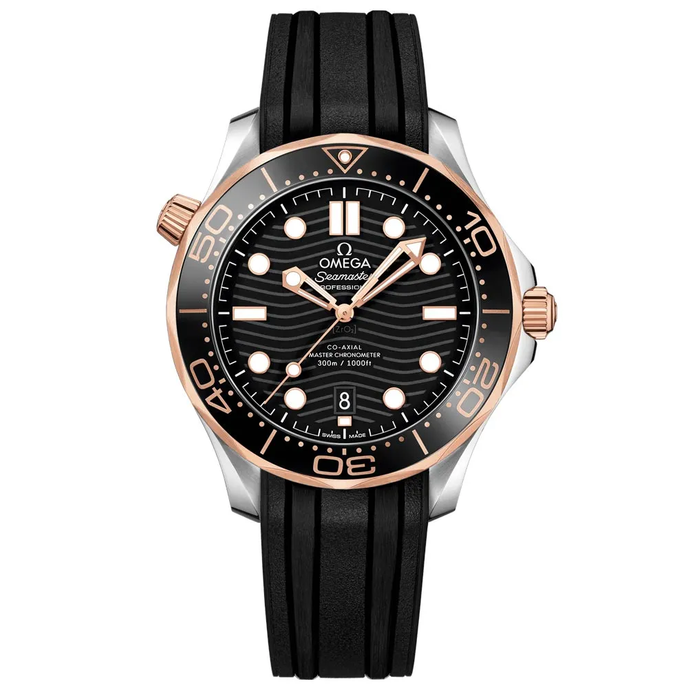 OMEGA Seamaster Diver 300M 42mm Black Dial 18ct Rose Gold & Steel Automatic Gents Watch 21022422001002