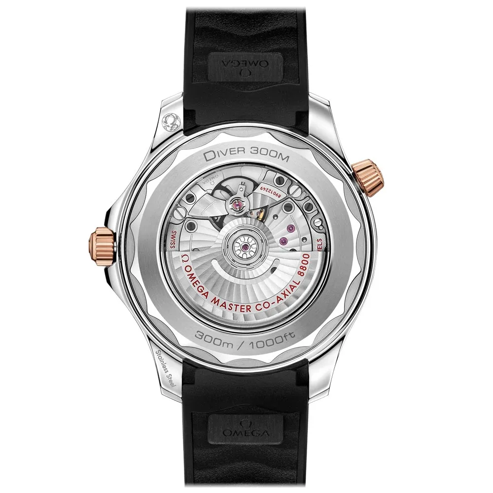 OMEGA Seamaster Diver 300M 42mm Black Dial 18ct Rose Gold & Steel Automatic Gents Watch 21022422001002