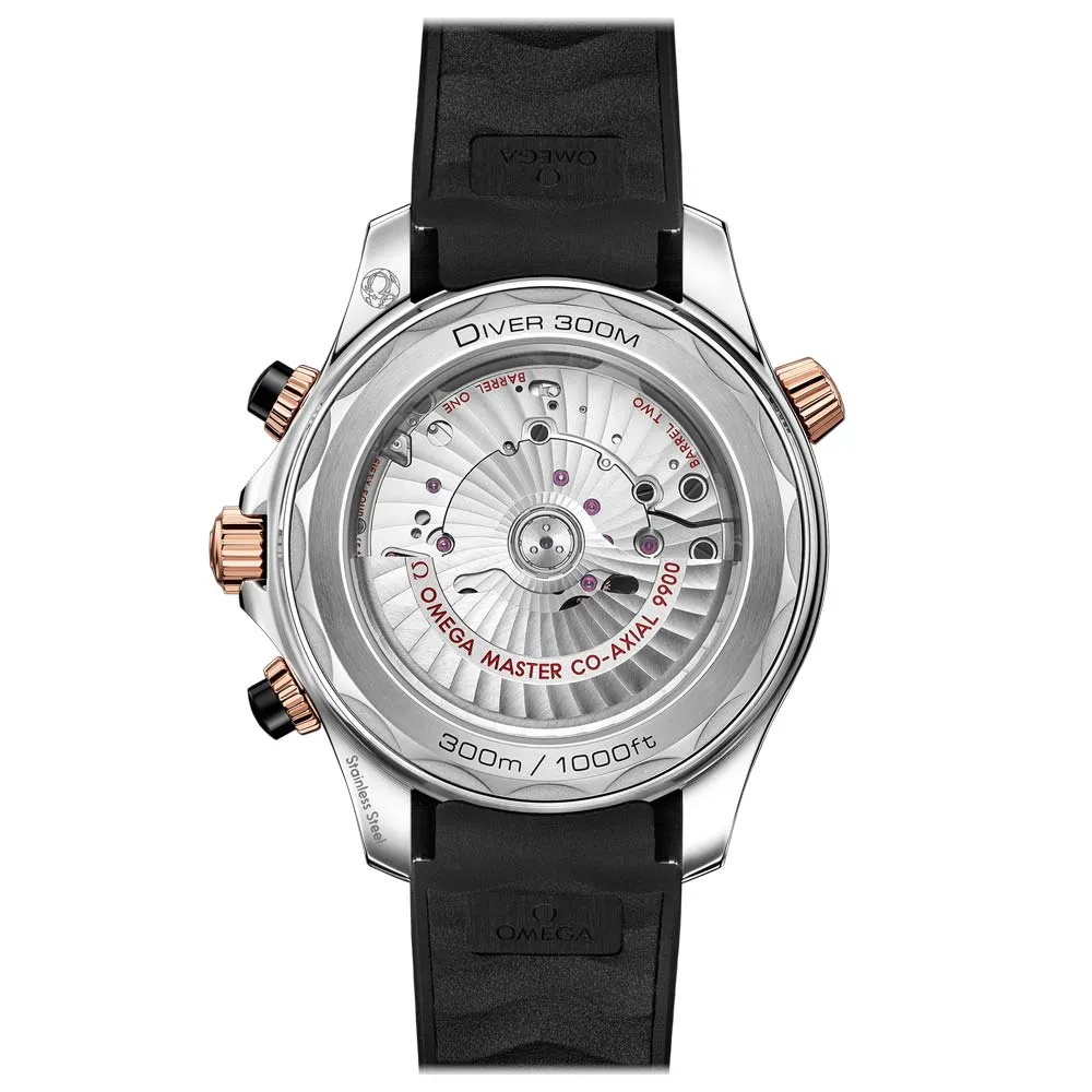 OMEGA Seamaster Diver 300M 44mm Black Dial 18ct Rose Gold & Steel Automatic Gents Watch 21022445101001