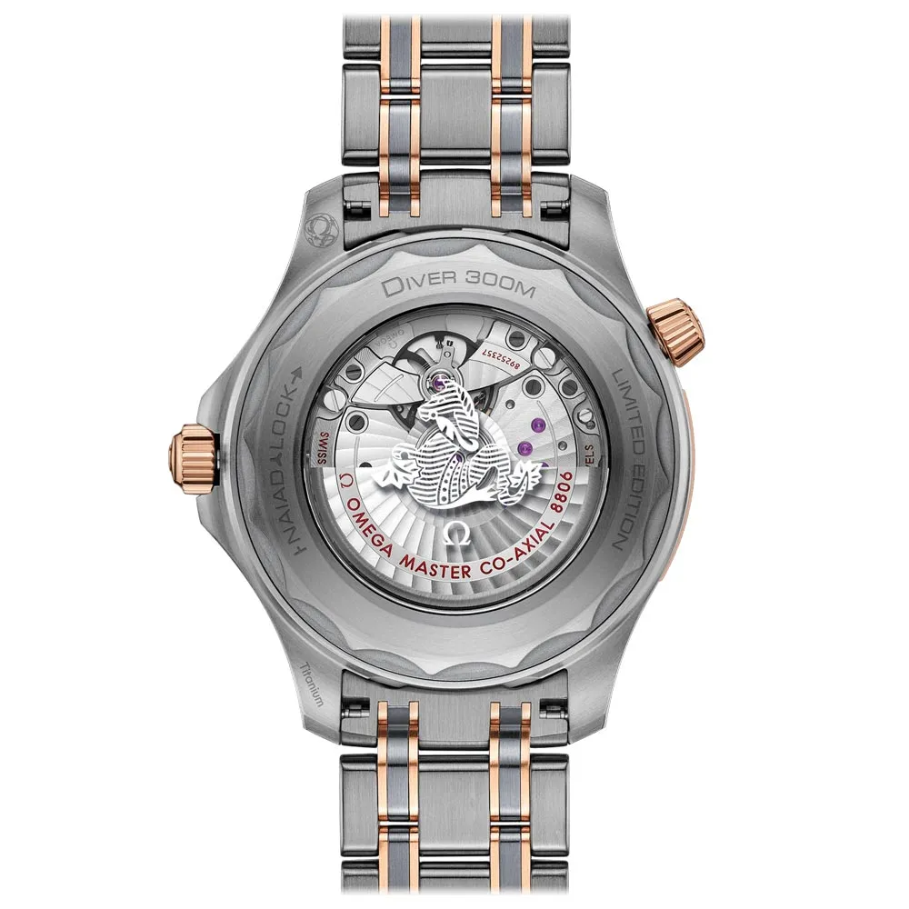 OMEGA Seamaster Diver 300M Limited Edition 42mm Grey Dial Titanium & 18ct Rose Gold Automatic Gents Watch 21060422099001