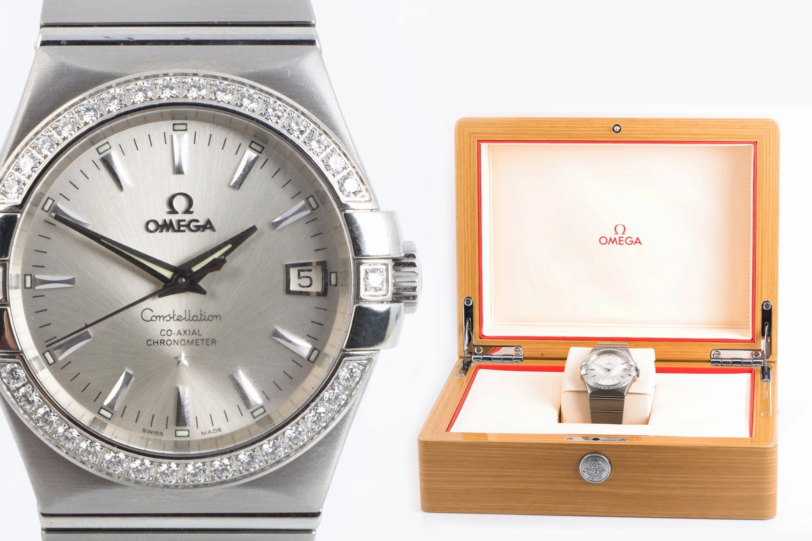 Omega Constellation 123.15.35.20.02.001 Stainless Steel & Diamonds 35mm Watch