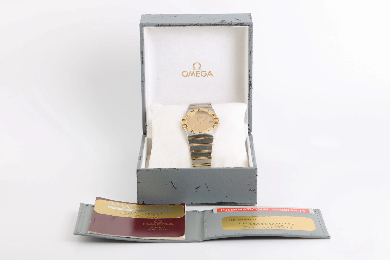 Omega Constellation 395.1080 Stainless Steel & 18K Yellow Gold 32mm Watch 1991