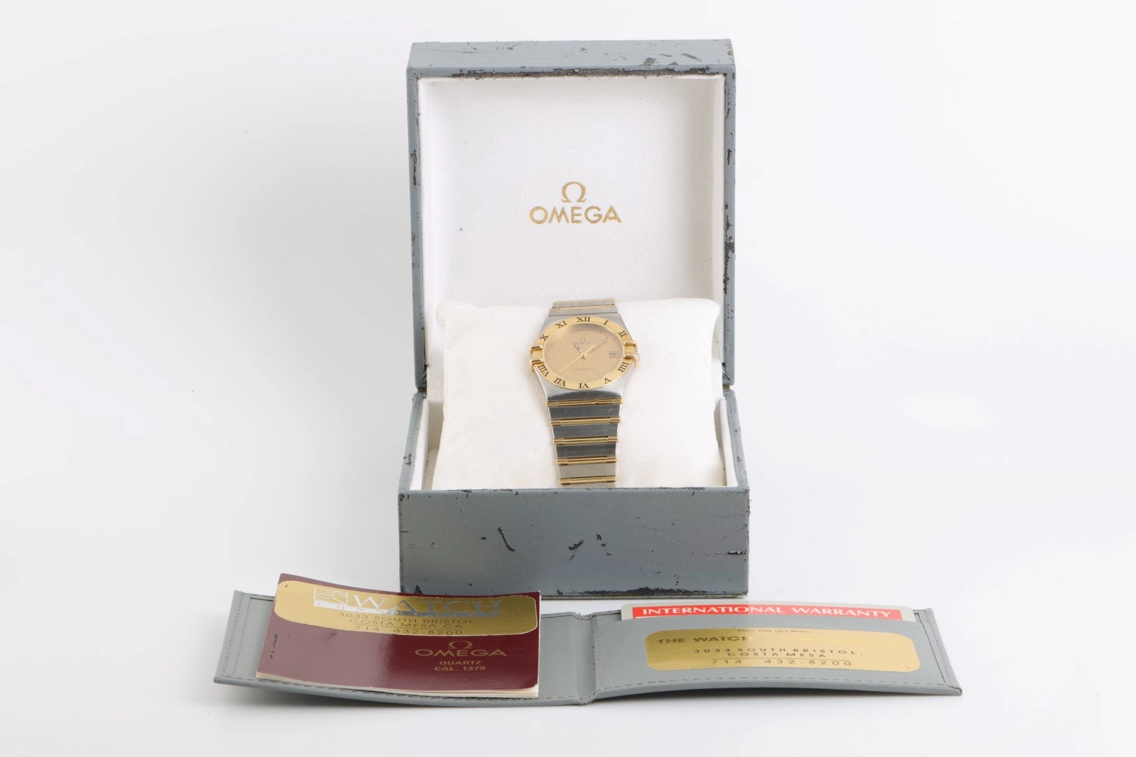 Omega Constellation 395.1080 Stainless Steel & 18K Yellow Gold 32mm Watch 1991