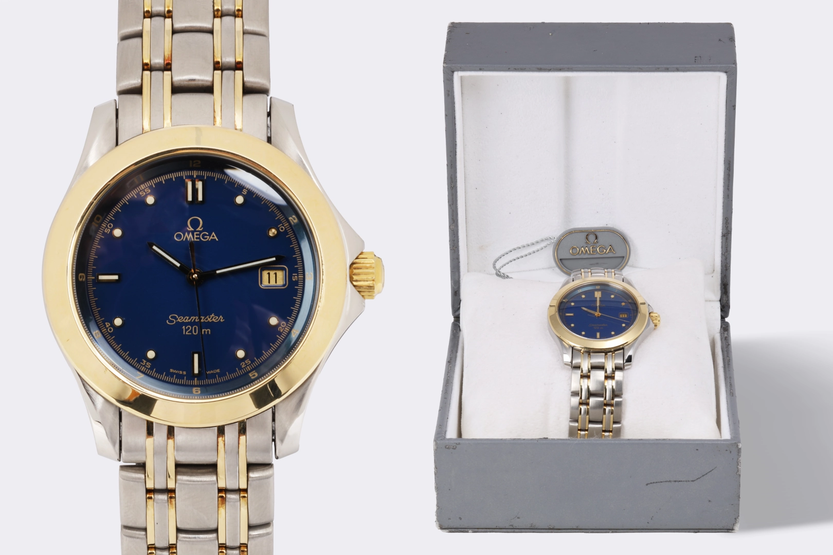 Omega Seamaster 120m 196.1501 Stainless Steel & 18k Yellow Gold 36mm Watch