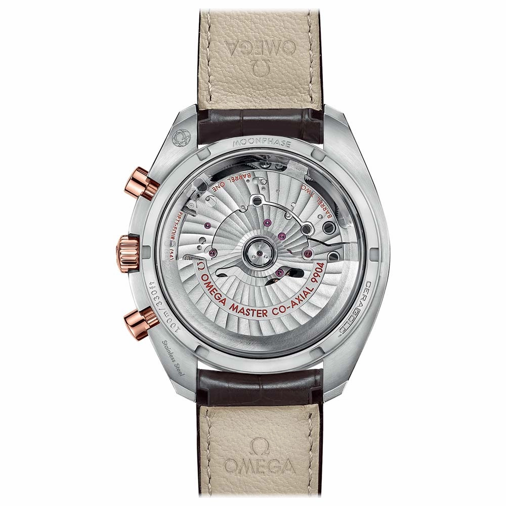 OMEGA Speedmaster Moonphase Chronograph 44.25mm Brown Dial Steel & 18ct Rose Gold Automatic Gents Watch 30423445213001